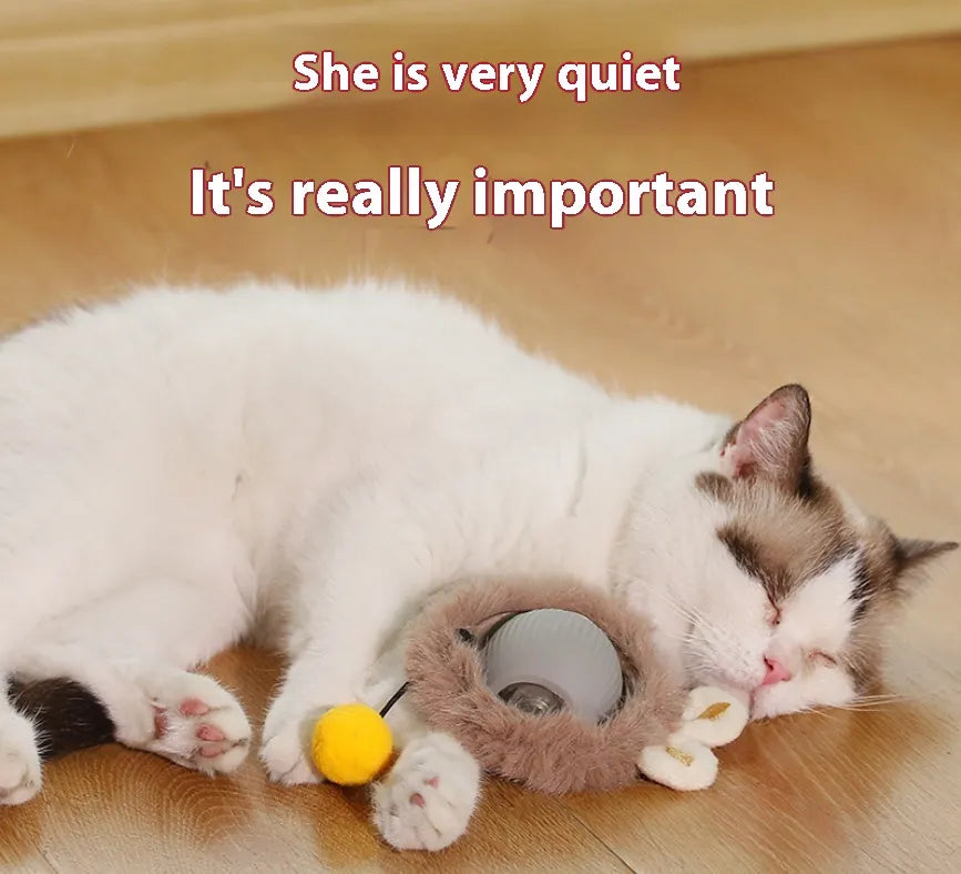 ElevatePaws™ PlushPlay Interactive Cat Ball