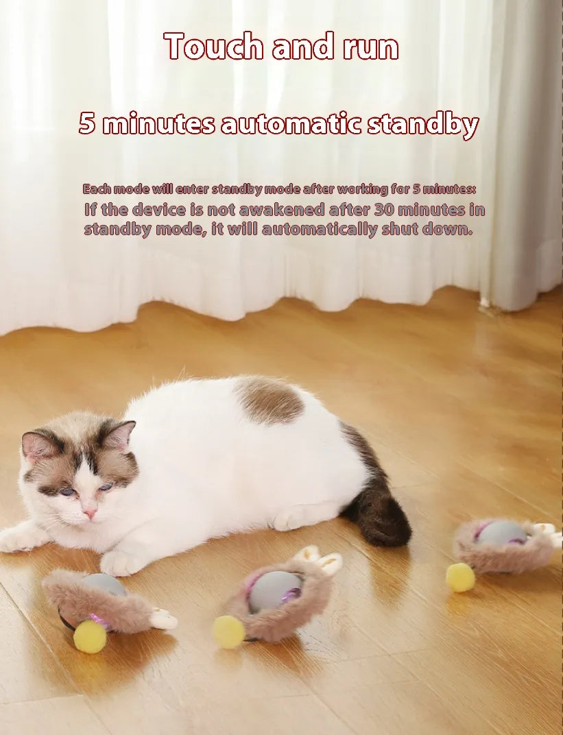 ElevatePaws™ PlushPlay Interactive Cat Ball